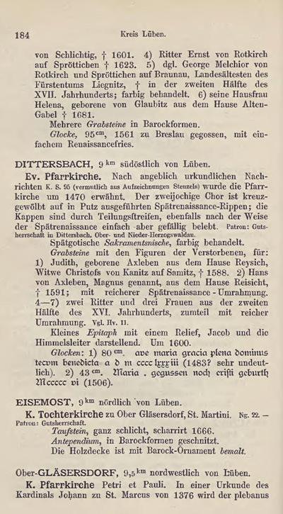 Die Kunstdenkmäler der Provinz Schlesien, Band III Regierungsbezirk Liegnitz, von Hans Lutsch, 1891