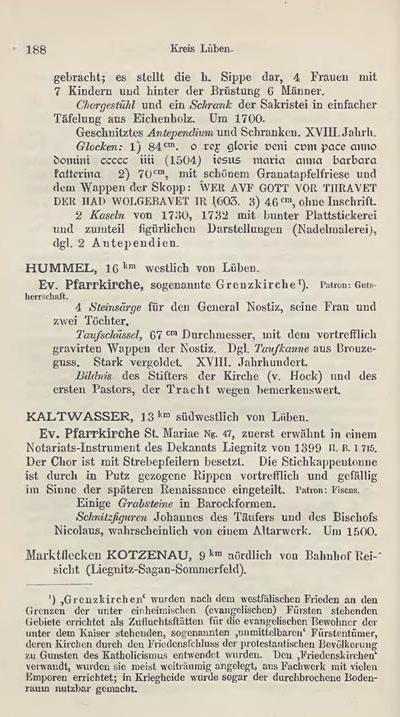 Die Kunstdenkmäler der Provinz Schlesien, Band III Regierungsbezirk Liegnitz, von Hans Lutsch, 1891