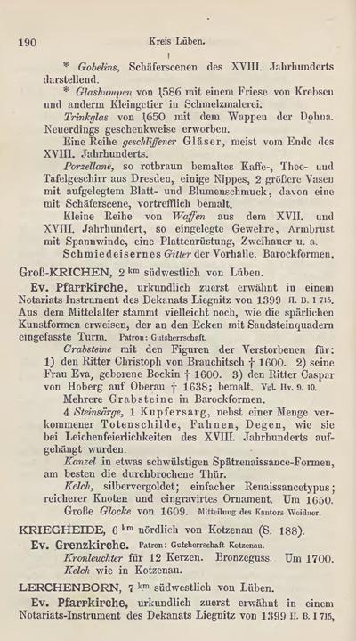 Die Kunstdenkmäler der Provinz Schlesien, Band III Regierungsbezirk Liegnitz, von Hans Lutsch, 1891