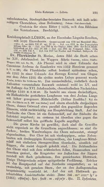 Die Kunstdenkmäler der Provinz Schlesien, Band III Regierungsbezirk Liegnitz, von Hans Lutsch, 1891