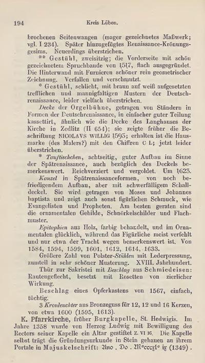 Die Kunstdenkmäler der Provinz Schlesien, Band III Regierungsbezirk Liegnitz, von Hans Lutsch, 1891