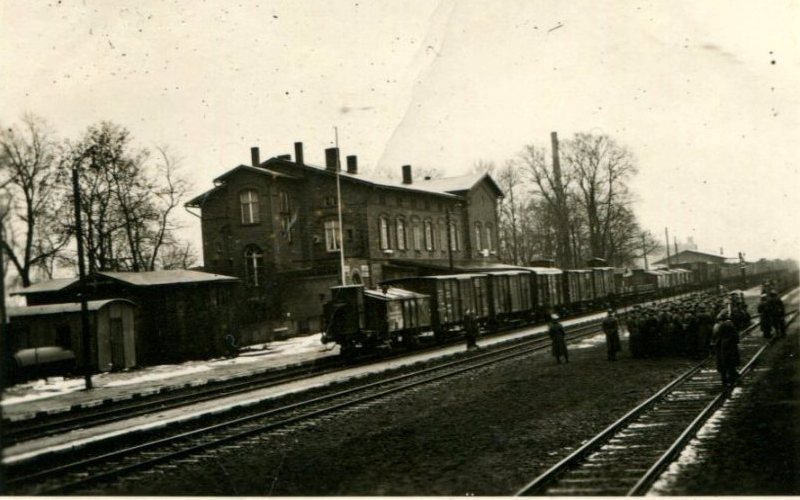 Bahnhof Lüben während des Krieges