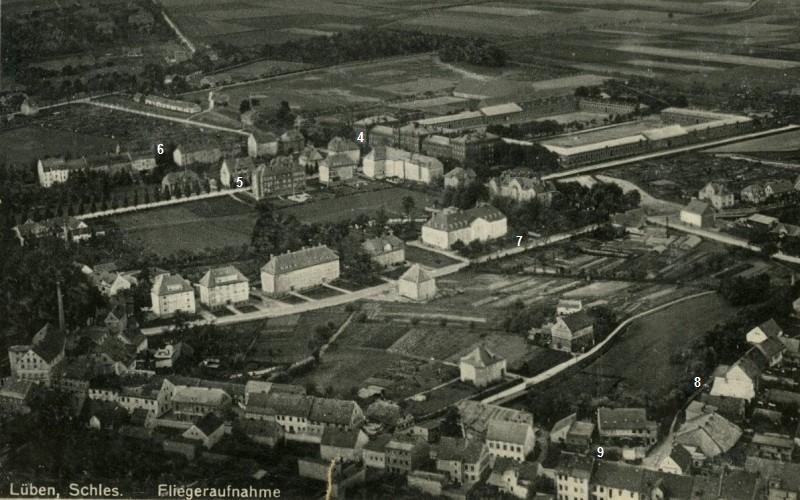 Luftaufnahme Lüben mit Kaserne. Dank an Tomasz Mastalski!