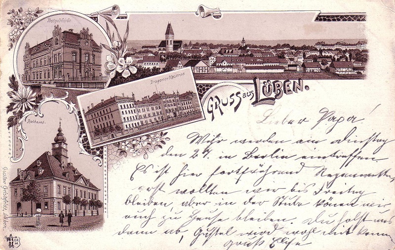  Postgebäude, Panorama, Dragoner-Kaserne, Rathaus