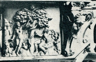 Taufstein-Relief Sündenfall