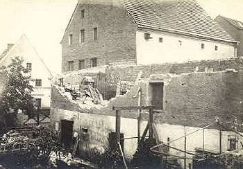 Unwetterfolgen an einem Haus