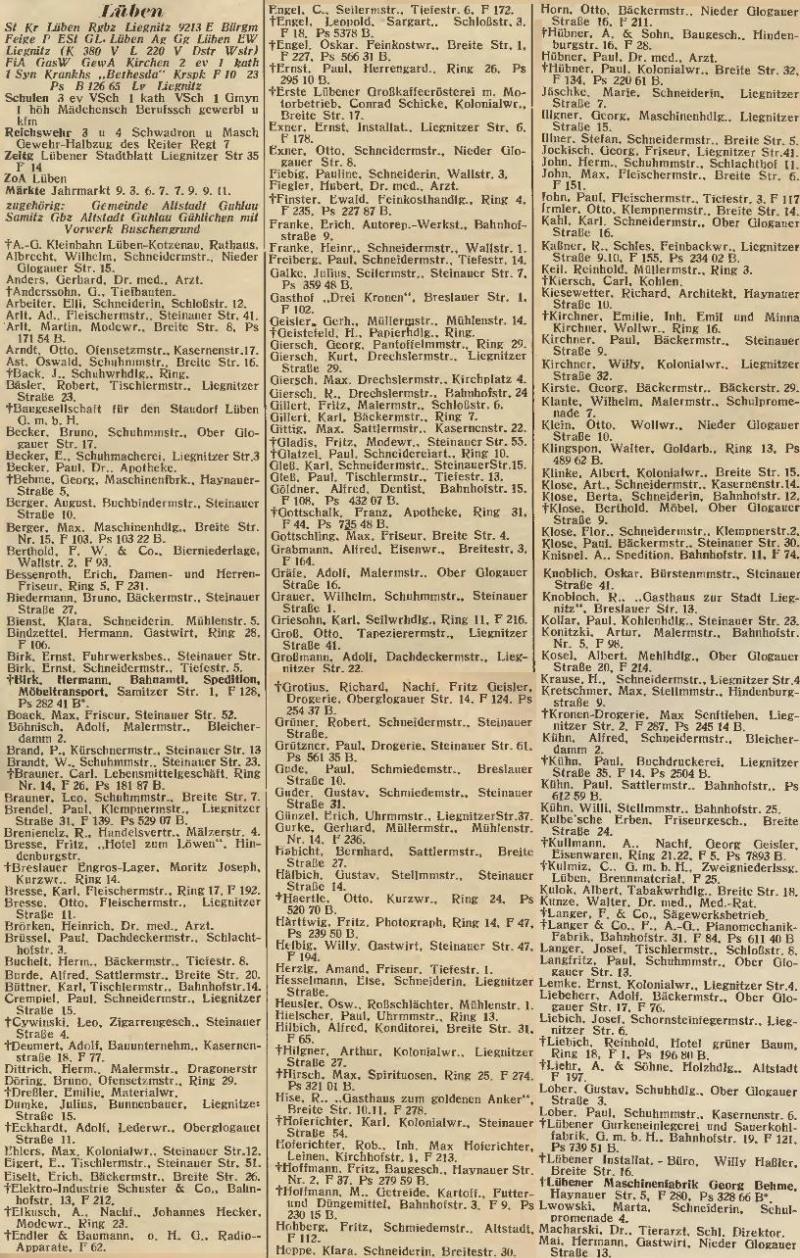 Amtliches Landes-Adreßbuch der Provinz Niederschlesien für Industrie, Handel, Gewerbe 1927, S. 423