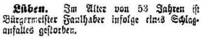 Mitteilung im Lähner Anzeiger vom 29.3.1919, S. 6