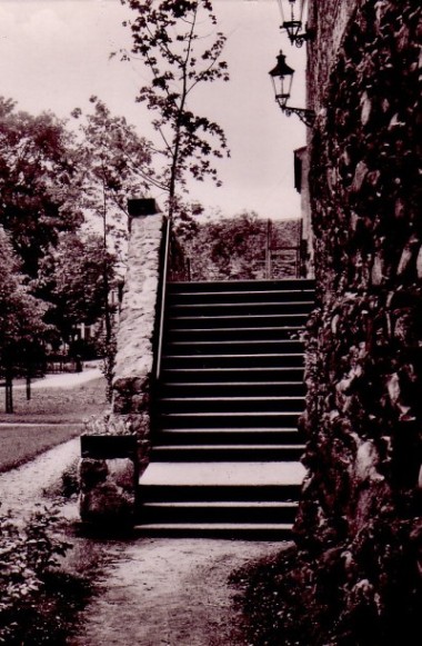 Treppe zwischen Park und Ring