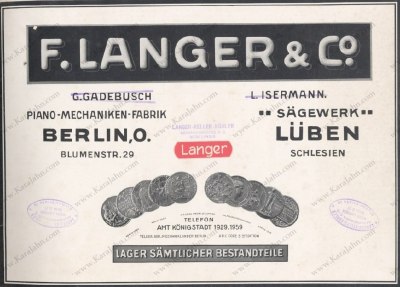 Werbung für die Firma Langer & Co.