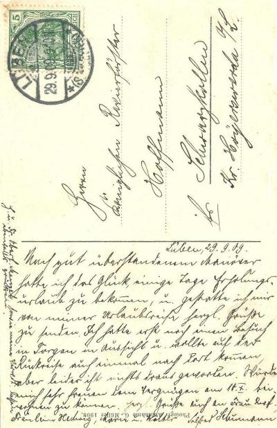 Postkarte 1909