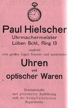Paul Hielscher, Uhrmachermeister, Ring 13