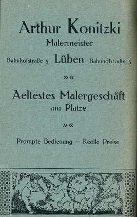 Arthur Konitzki, Malermeister, Ältestes Malergeschäft am Platze, Bahnhofstr. 5