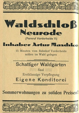 Artur Maschke, Waldschloß Neurode