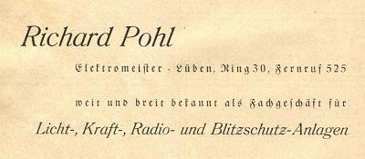 Elektromeister Richard Pohl