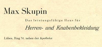 Herren- und Knabenbekleidung Max Skupin