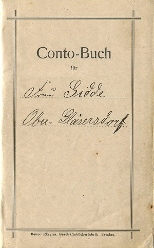 Kontobuch von Fleischermeister G. Wittwer - Rezeptbüchlein von Frau Rentmeister Gidde