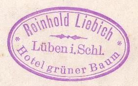 Stempel von Reinhold Liebich in meiner Klose-Chronik, die ihm als erstem gehörte!