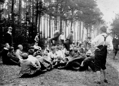 Lübener Wandervögel 1916 beim Treffen mit Glogauern