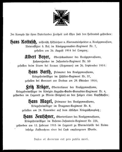 Jahresbericht des Realgymnasiums zu Lüben 1915, S. 3