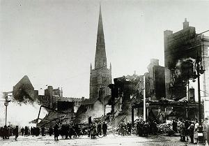 Das von deutschen Fliegern bombardierte Coventry