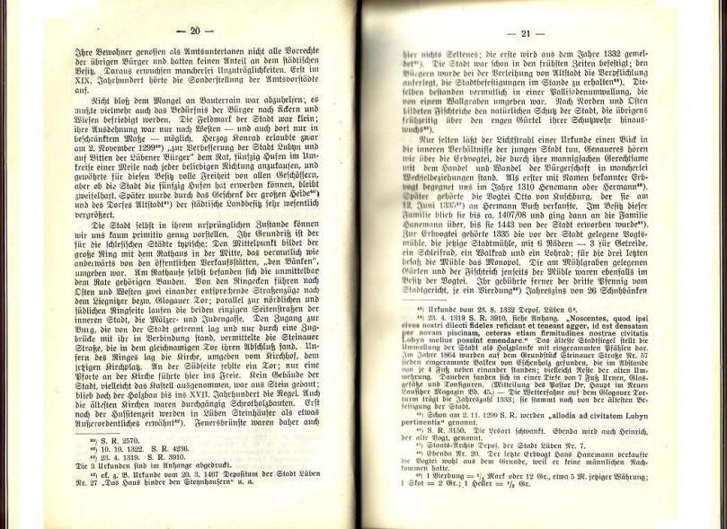 Konrad Klose, Geschichte der Stadt Lüben, Verlag Kühn Lüben, 1924, S. 20/21