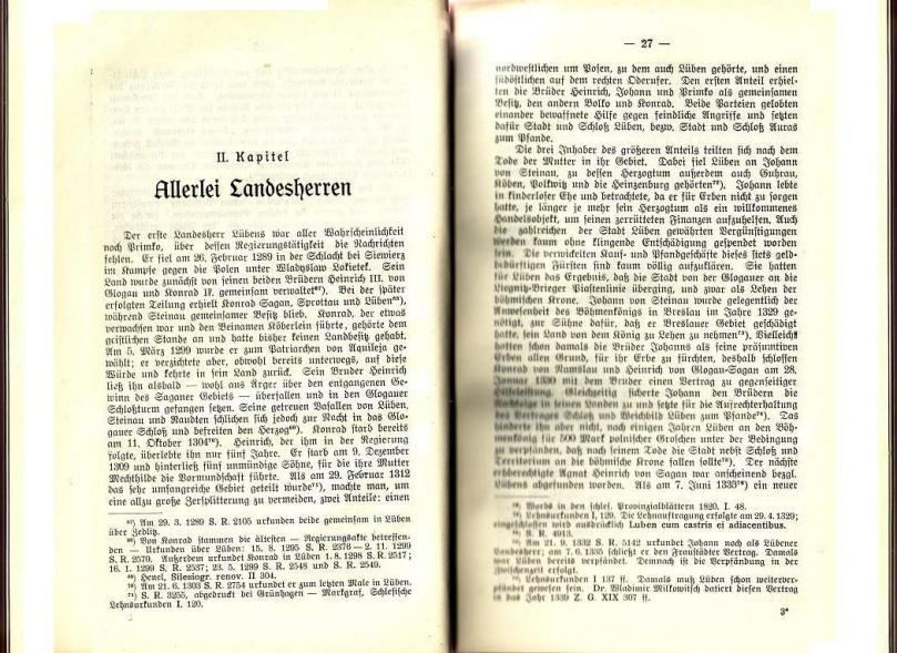 Konrad Klose, Geschichte der Stadt Lüben, Verlag Kühn Lüben, 1924, S. 26/27