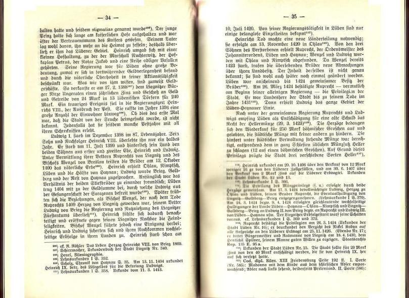 Konrad Klose, Geschichte der Stadt Lüben, Verlag Kühn Lüben, 1924, S. 34/35