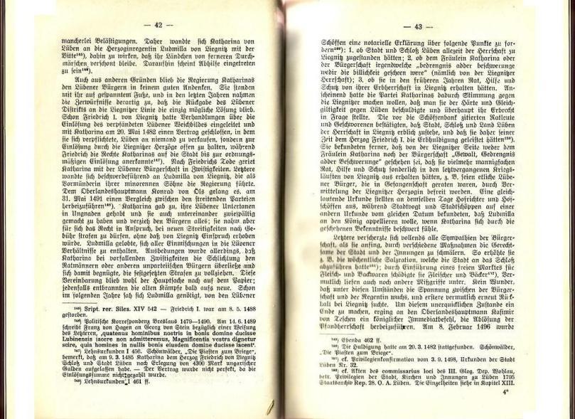 Konrad Klose, Geschichte der Stadt Lüben, Verlag Kühn Lüben, 1924, S. 42/43