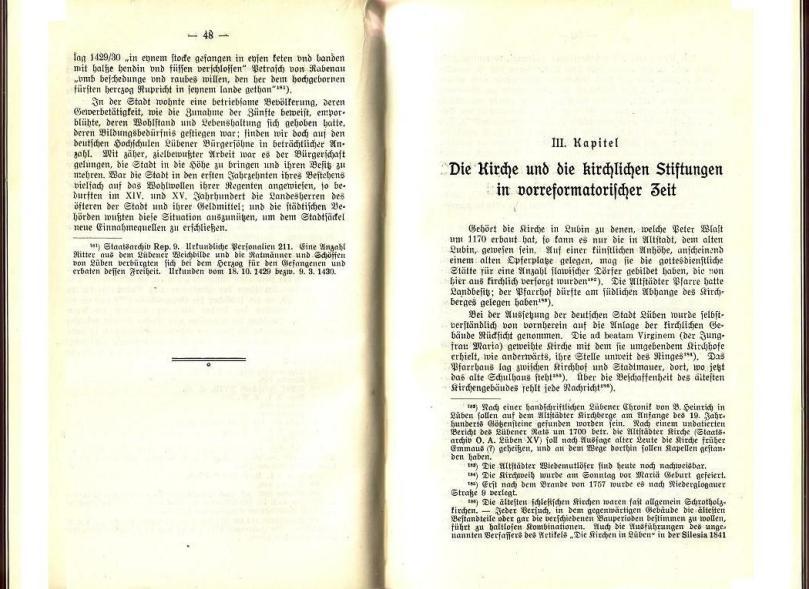 Konrad Klose, Geschichte der Stadt Lüben, Verlag Kühn Lüben, 1924, S. 48/49