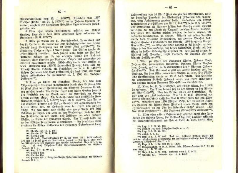 Konrad Klose, Geschichte der Stadt Lüben, Verlag Kühn Lüben, 1924, S. 62/63