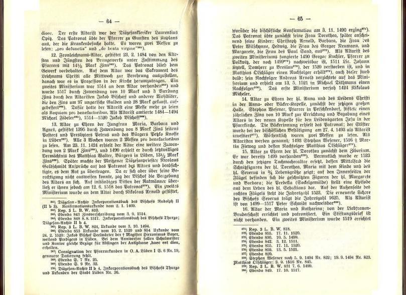 Konrad Klose, Geschichte der Stadt Lüben, Verlag Kühn Lüben, 1924, S. 64/65