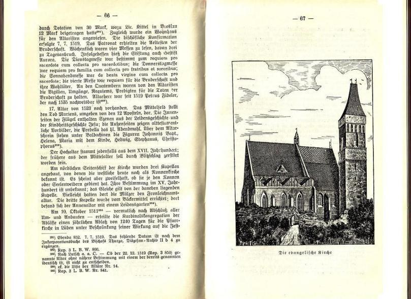 Konrad Klose, Geschichte der Stadt Lüben, Verlag Kühn Lüben, 1924, S. 66/67