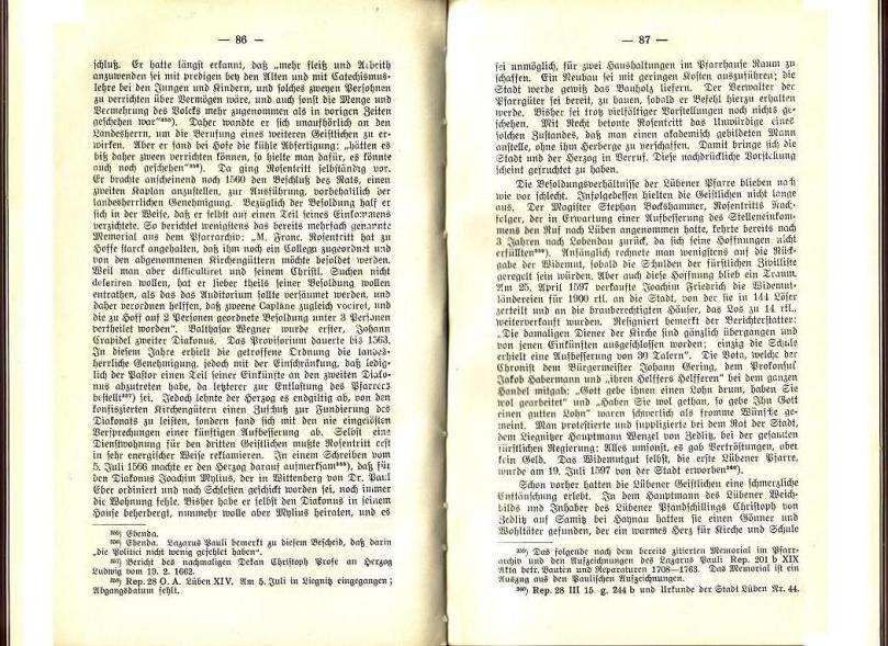 Konrad Klose, Geschichte der Stadt Lüben, Verlag Kühn Lüben, 1924, S. 86/87