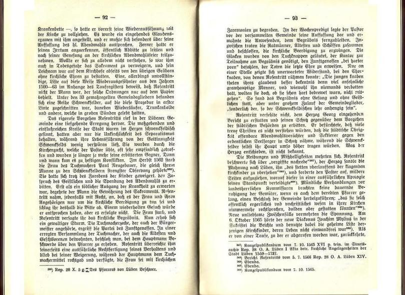 Konrad Klose, Geschichte der Stadt Lüben, Verlag Kühn Lüben, 1924, S. 92/93