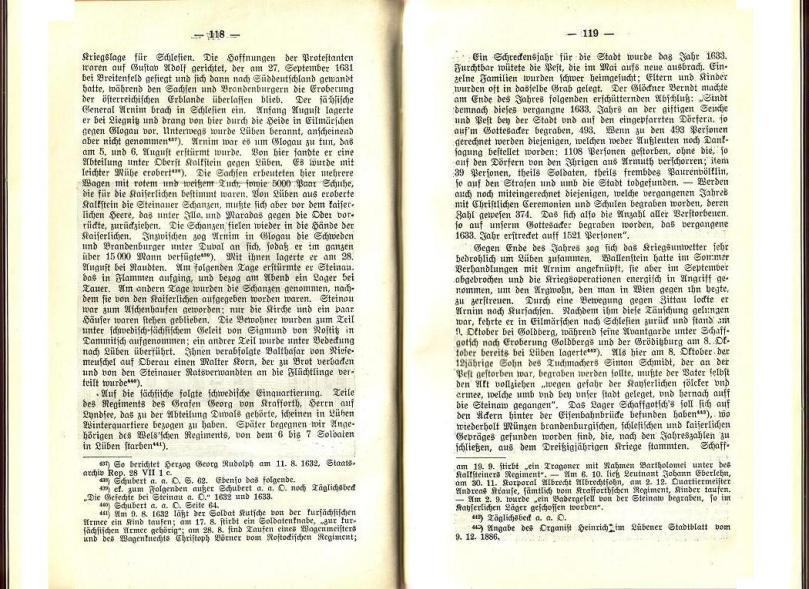 Konrad Klose, Geschichte der Stadt Lüben, Verlag Kühn Lüben, 1924, S. 118/119