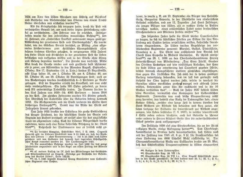 Konrad Klose, Geschichte der Stadt Lüben, Verlag Kühn Lüben, 1924, S. 122/123