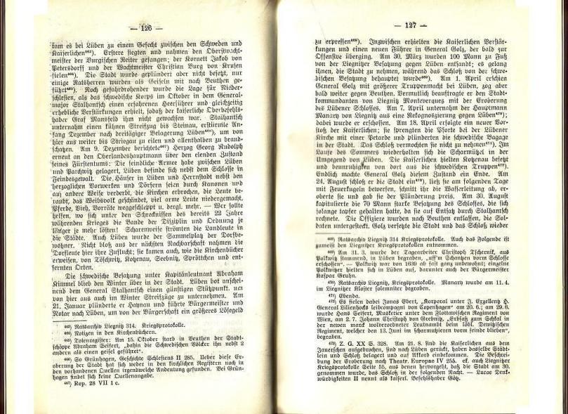 Konrad Klose, Geschichte der Stadt Lüben, Verlag Kühn Lüben, 1924, S. 126/127