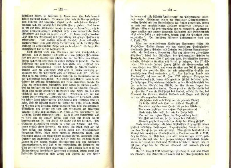 Konrad Klose, Geschichte der Stadt Lüben, Verlag Kühn Lüben, 1924, S. 172/173