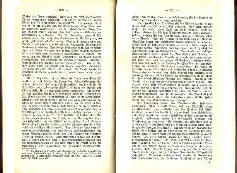 Konrad Klose, Geschichte der Stadt Lüben, Verlag Kühn Lüben, 1924, S. 200/201