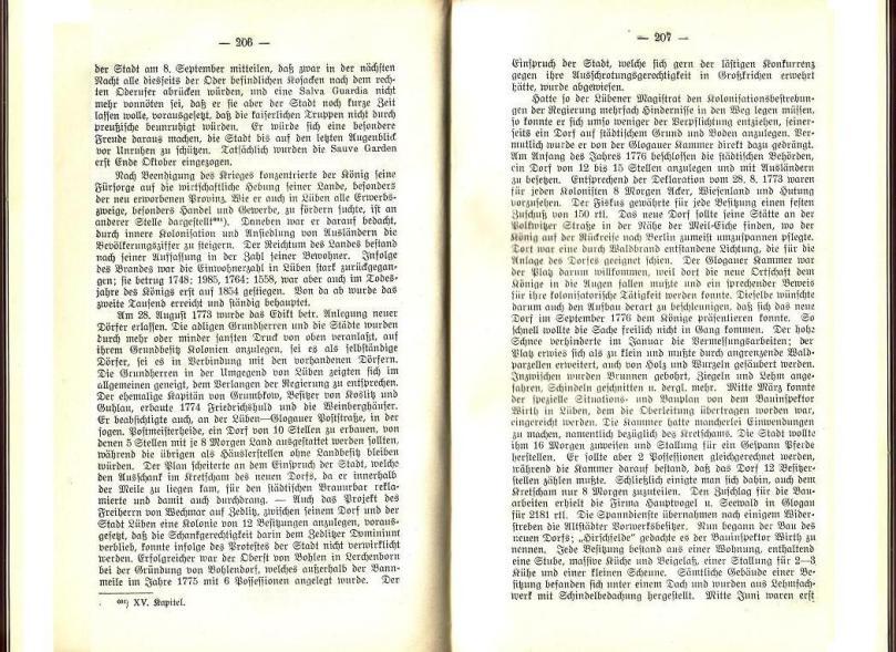 Konrad Klose, Geschichte der Stadt Lüben, Verlag Kühn Lüben, 1924, S. 206/207