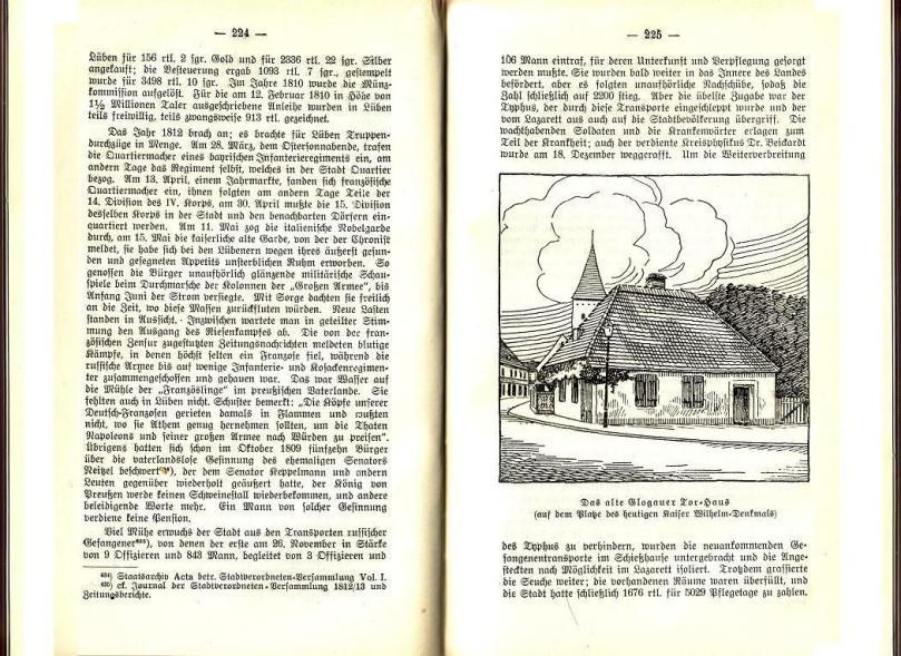 Konrad Klose, Geschichte der Stadt Lüben, Verlag Kühn Lüben, 1924, S. 224/225