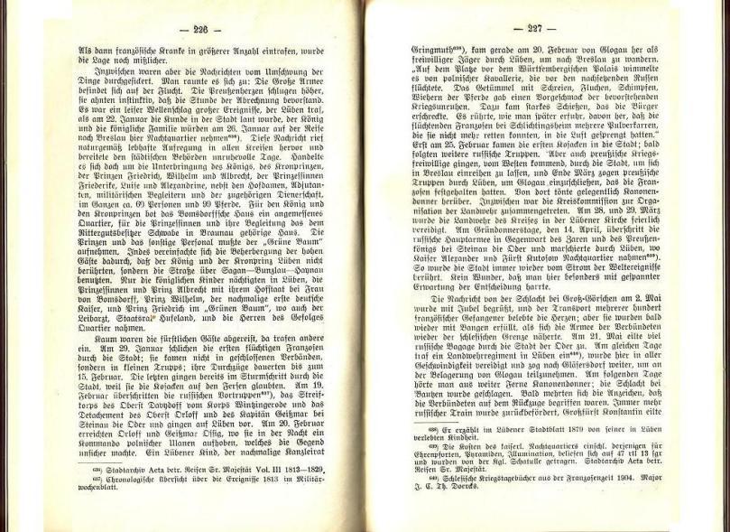 Konrad Klose, Geschichte der Stadt Lüben, Verlag Kühn Lüben, 1924, S. 226/227