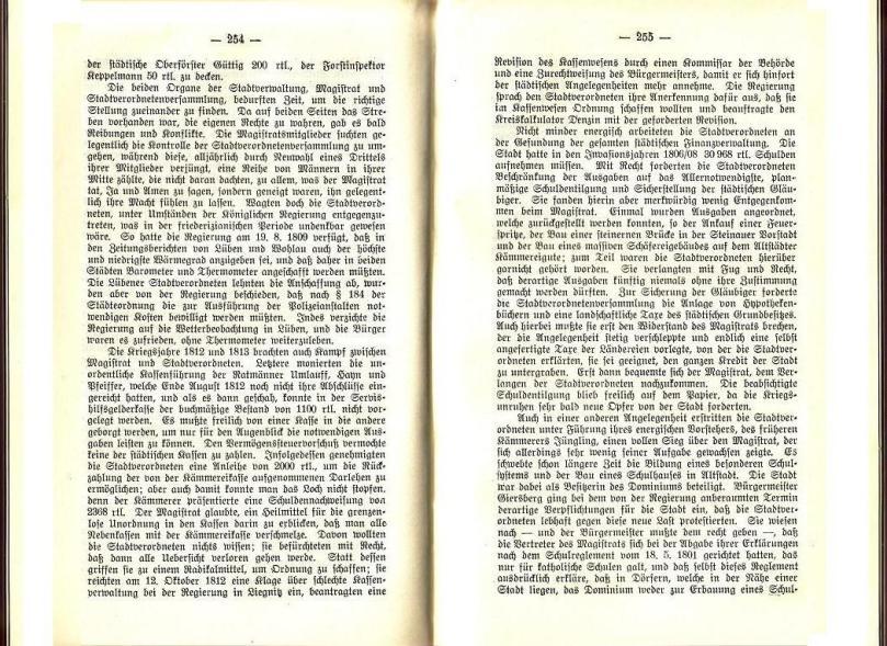 Konrad Klose, Geschichte der Stadt Lüben, Verlag Kühn Lüben, 1924, S. 254/255