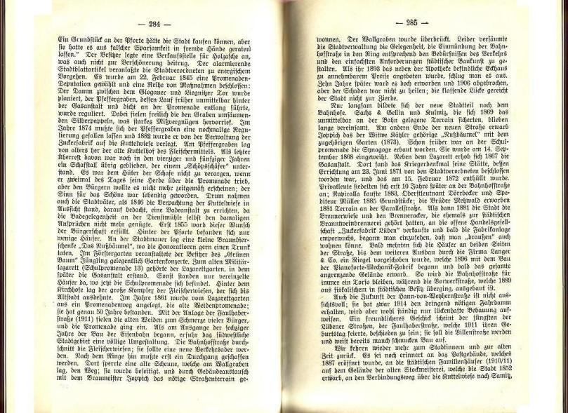 Konrad Klose, Geschichte der Stadt Lüben, Verlag Kühn Lüben, 1924, S. 284/285
