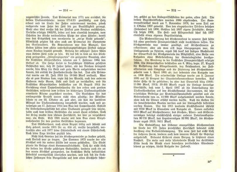 Konrad Klose, Geschichte der Stadt Lüben, Verlag Kühn Lüben, 1924, S. 314/315