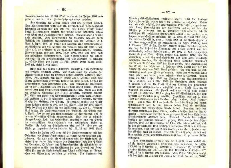 Konrad Klose, Geschichte der Stadt Lüben, Verlag Kühn Lüben, 1924, S. 350/351