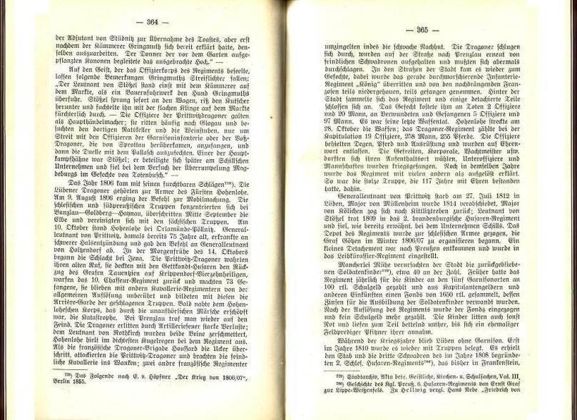 Konrad Klose, Geschichte der Stadt Lüben, Verlag Kühn Lüben, 1924, S. 364/365