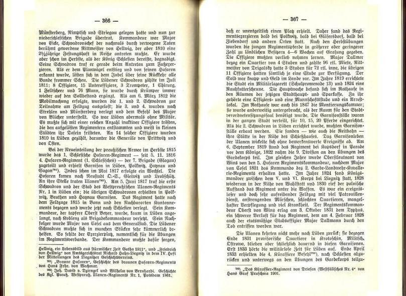 Konrad Klose, Geschichte der Stadt Lüben, Verlag Kühn Lüben, 1924, S. 366/367