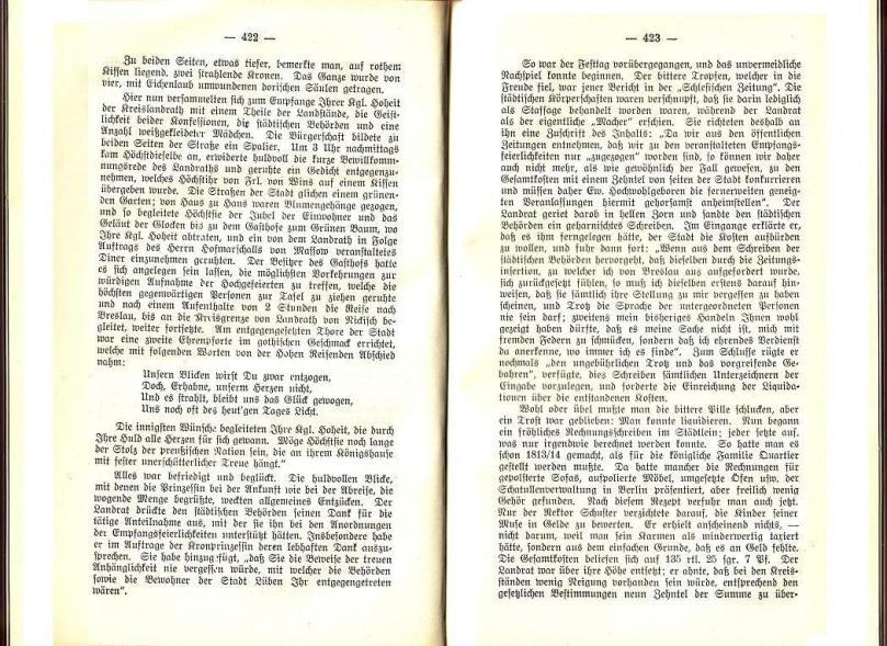 Konrad Klose, Geschichte der Stadt Lüben, Verlag Kühn Lüben, 1924, S. 422/423